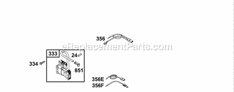 Electrical Diagram and Parts List for 137212-1313-E1  Briggs and Stratton Engine